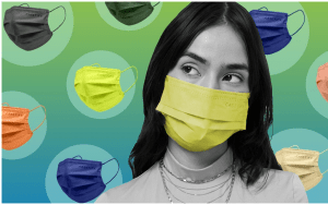 Surgical masks in various colours