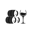 Barrels and wine