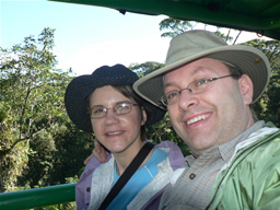 Cathy and Jean in tram